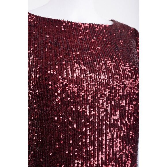 Forest Lily Womens Red Sequin Shift Dress M Medium Short Sleeved Party NWT - Picture 3 of 6
